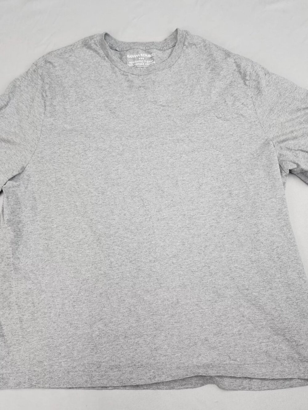 Banana Republic Men's XXL Authentic Tee Heather Gray Supima Cotton T-Shirt